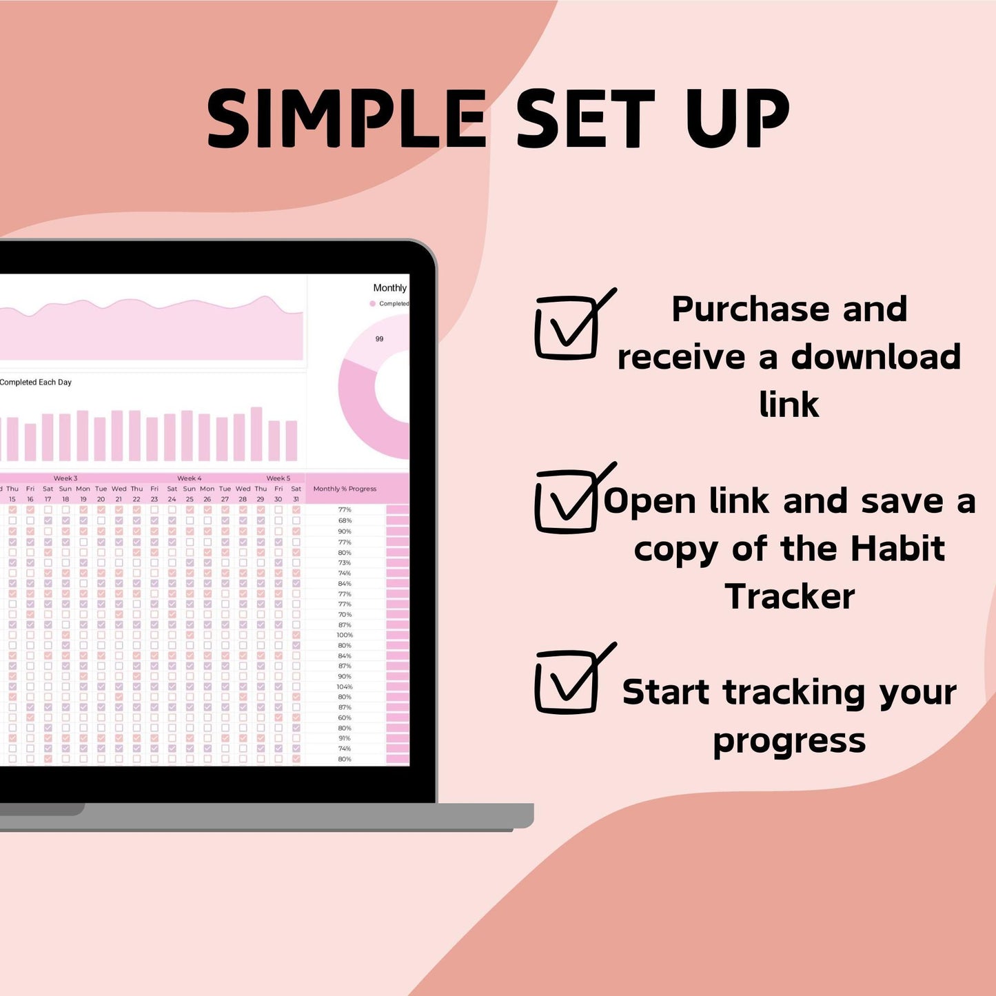 Monthly Habit Tracker Spreadsheet - Google Sheets