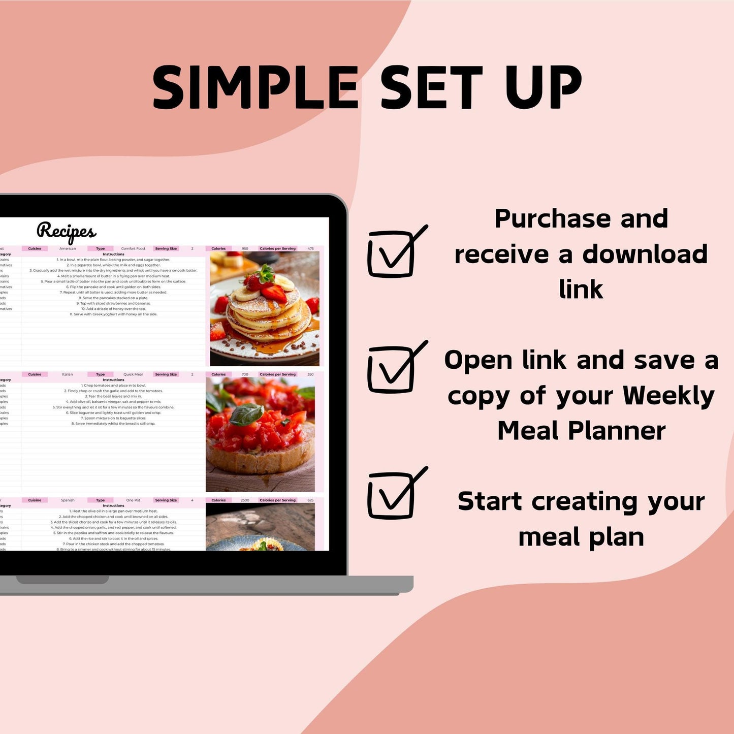 Ultimate Weekly Meal Planner with Automated Shopping List - Google Sheets
