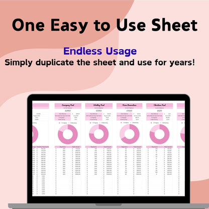 Pink Monthly Budget and Savings Tracker - Google Sheets