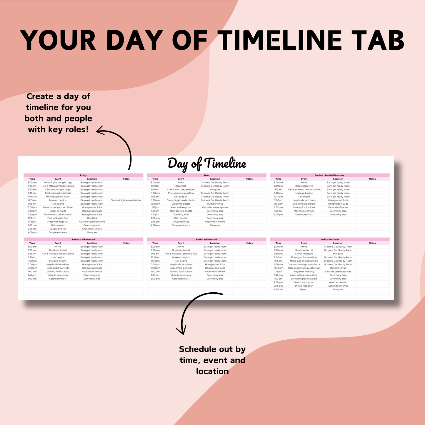 Ultimate Wedding Planner Spreadsheet - Google Sheets