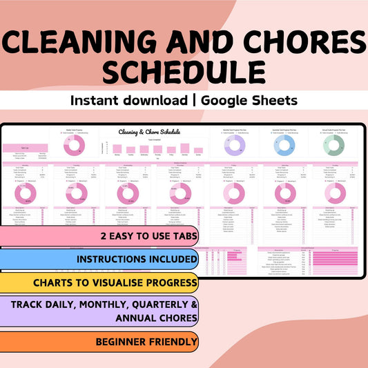 Cleaning & Chores Schedule - Google Sheets