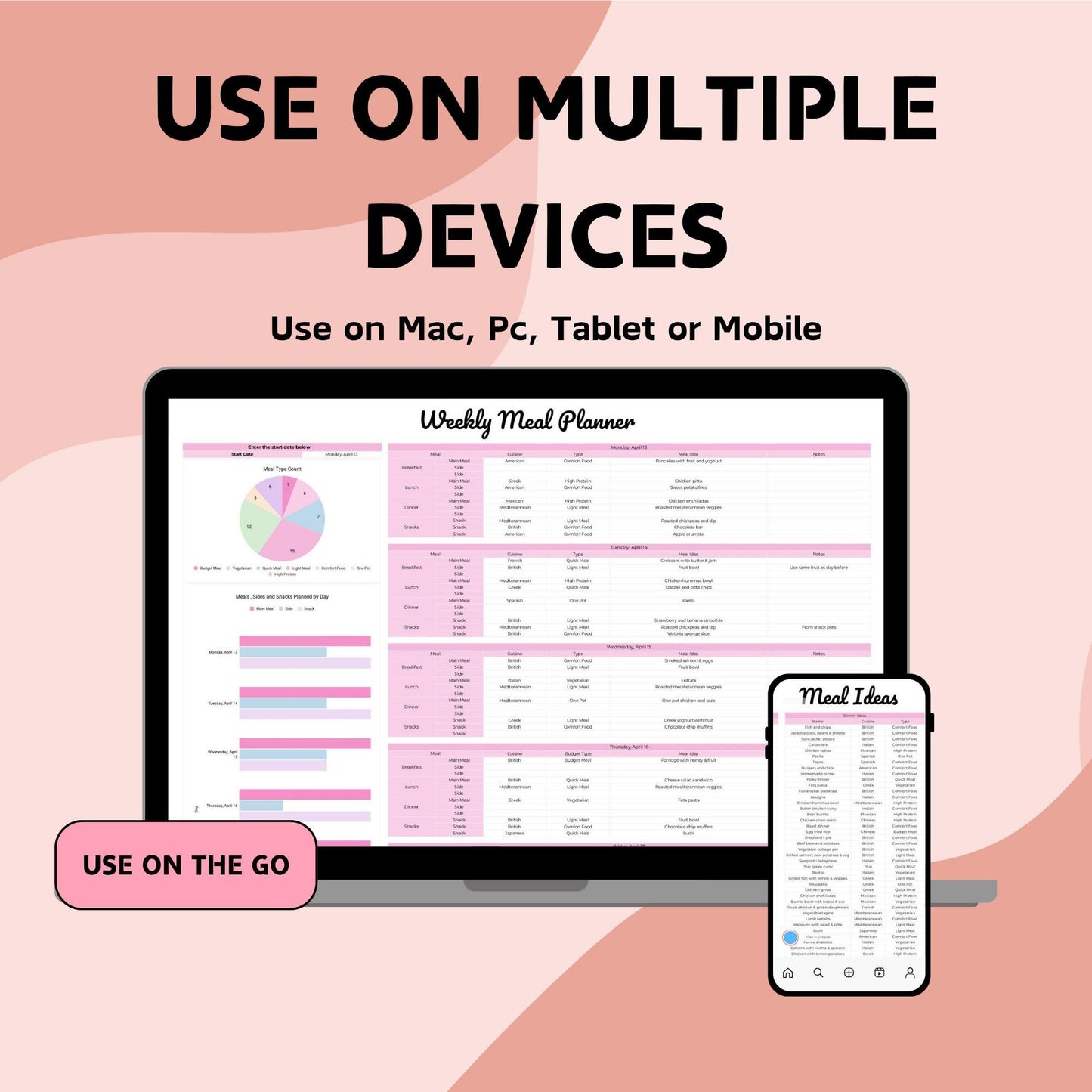 Ultimate Weekly Meal Planner with Automated Shopping List - Google Sheets