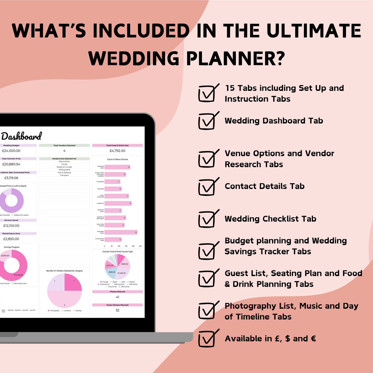 Ultimate Wedding Planner & Honeymoon Planner Bundle
