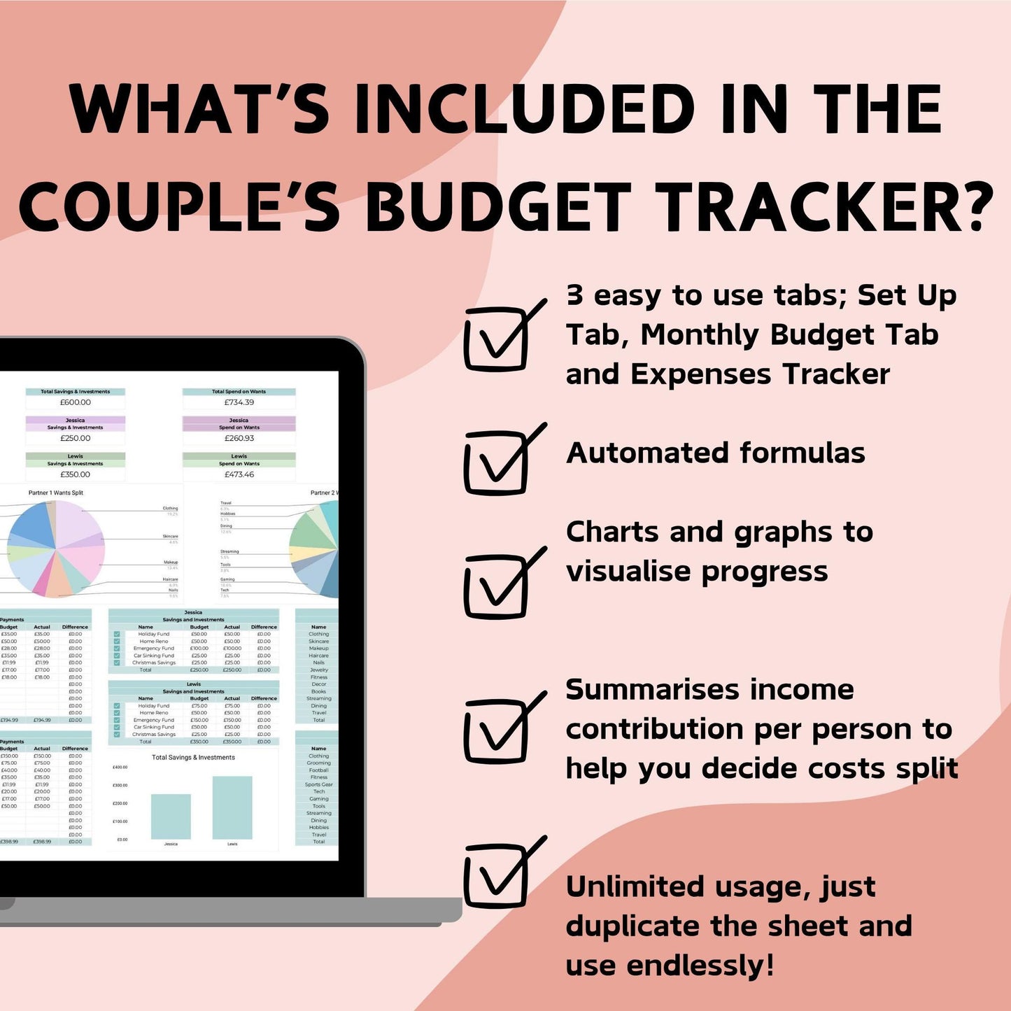Blue Couple's Monthly Budget Planner - Google Sheets