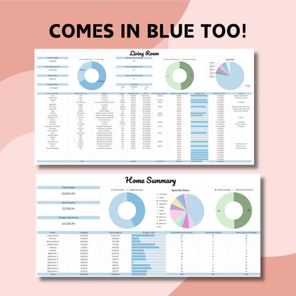 New Home Planner Spreadsheet - Google Sheets