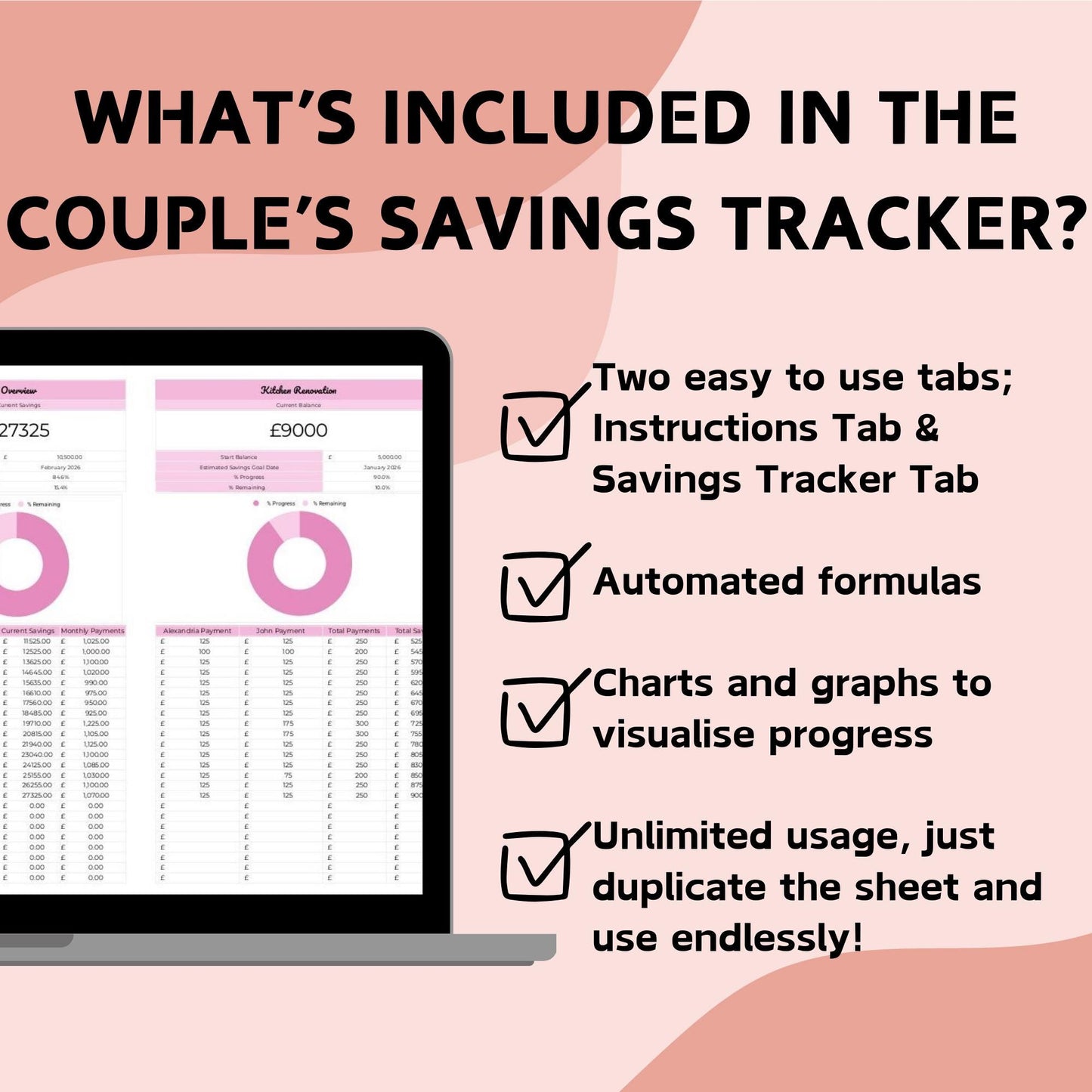 Couple's Savings Tracker - Google Sheets