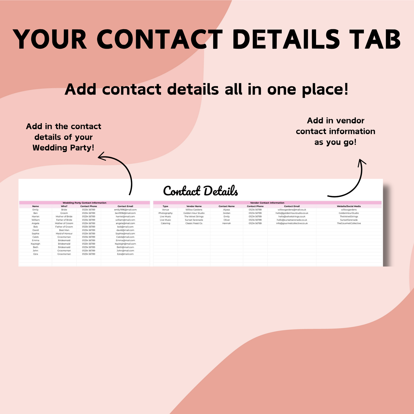 Ultimate Wedding Planner Spreadsheet - Google Sheets