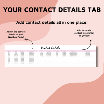 Ultimate Wedding Planner Spreadsheet - Google Sheets