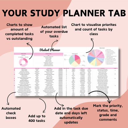 Study Planner - Google Sheets