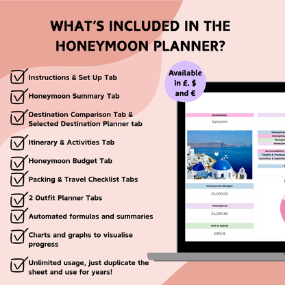 Ultimate Wedding Planner & Honeymoon Planner Bundle