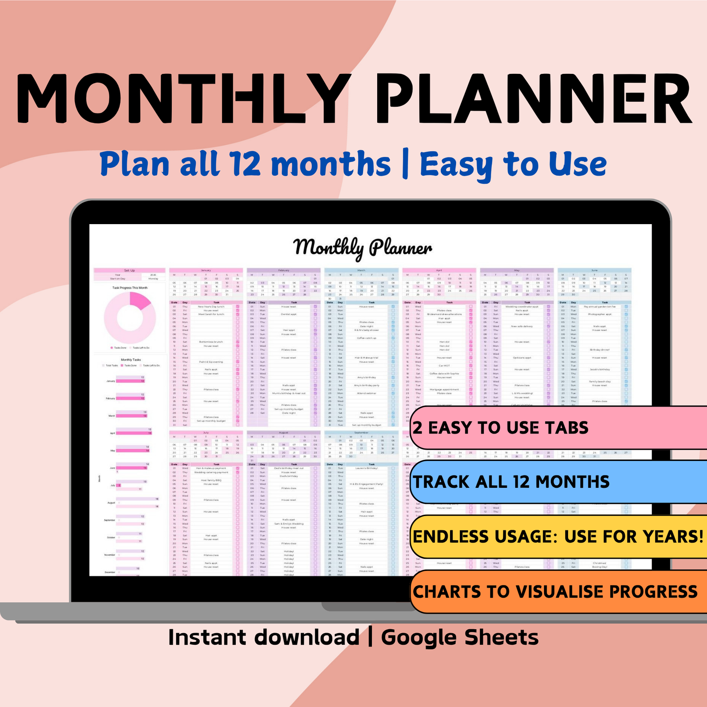 Monthly Planner Spreadsheet