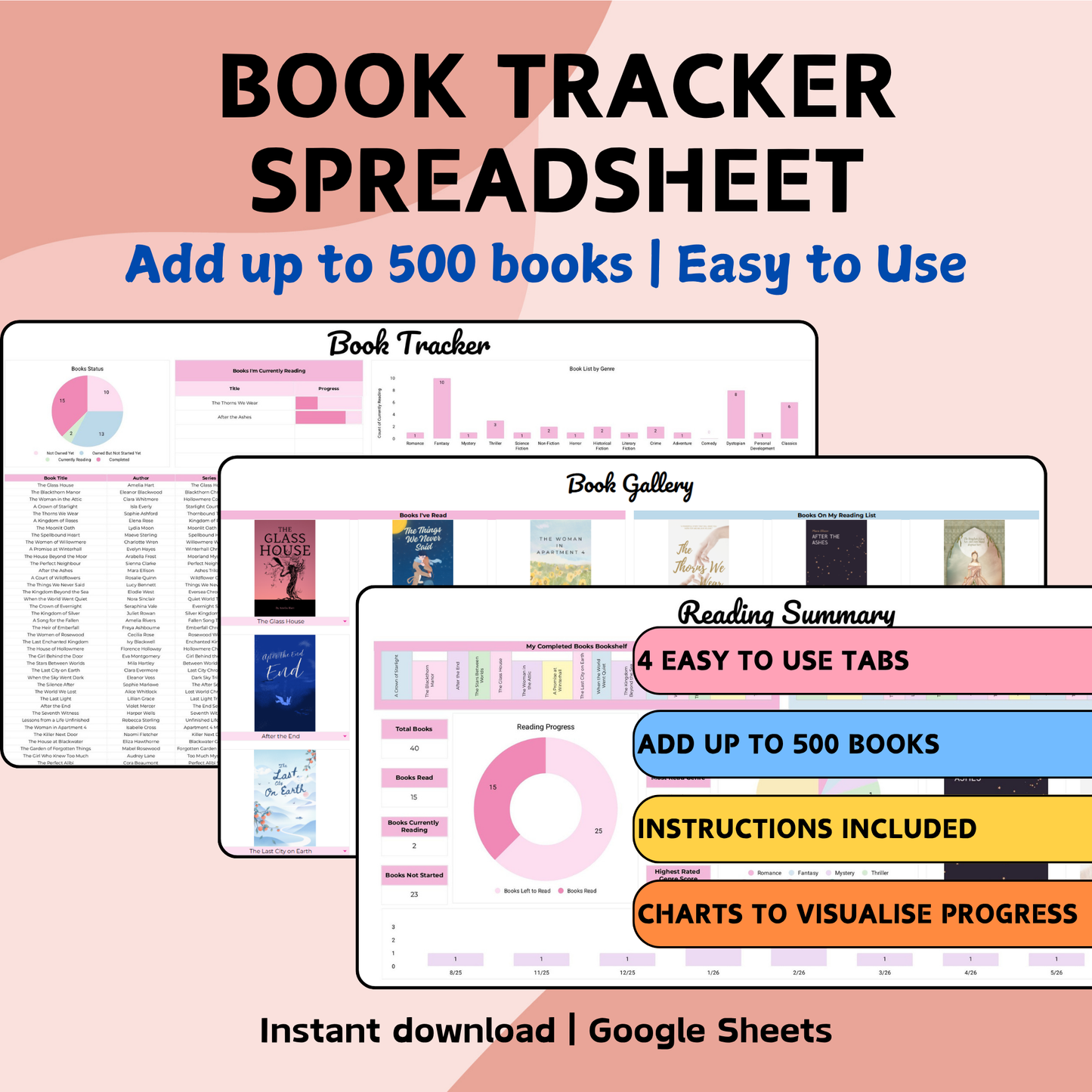 Book Tracker Spreadsheet - Google Sheets