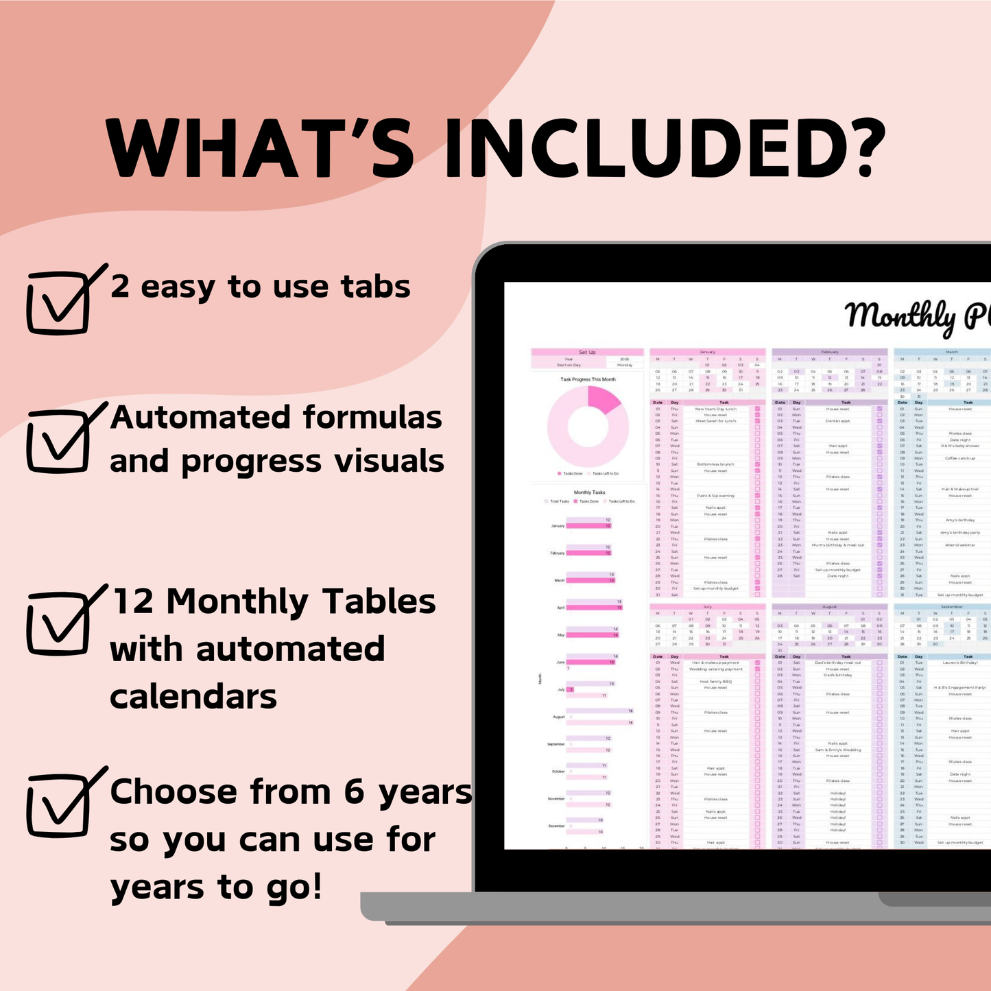 Monthly Planner Spreadsheet