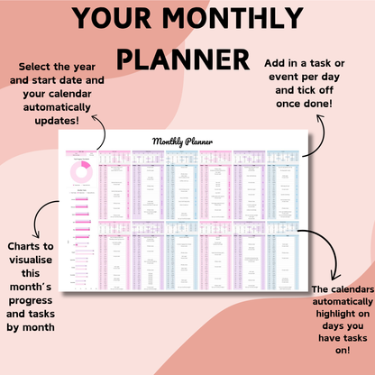 Monthly Planner Spreadsheet