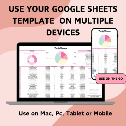 Task Planner - Google Sheets & Excel