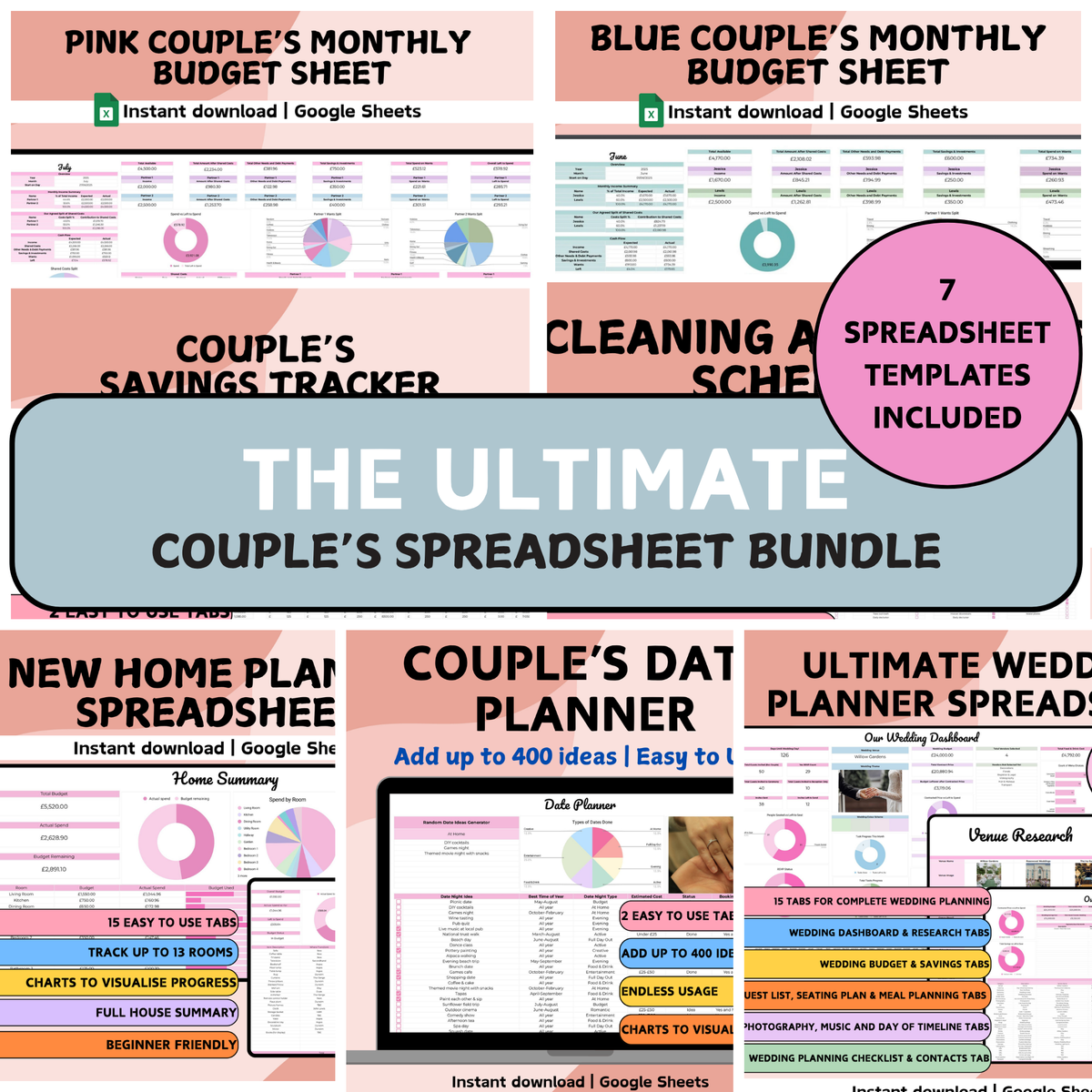 Ultimate Couple's Spreadsheet Bundle - Google Sheets