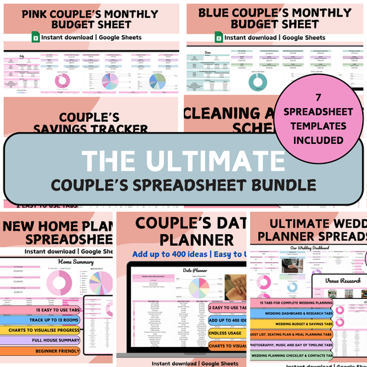 Ultimate Couple's Spreadsheet Bundle - Google Sheets