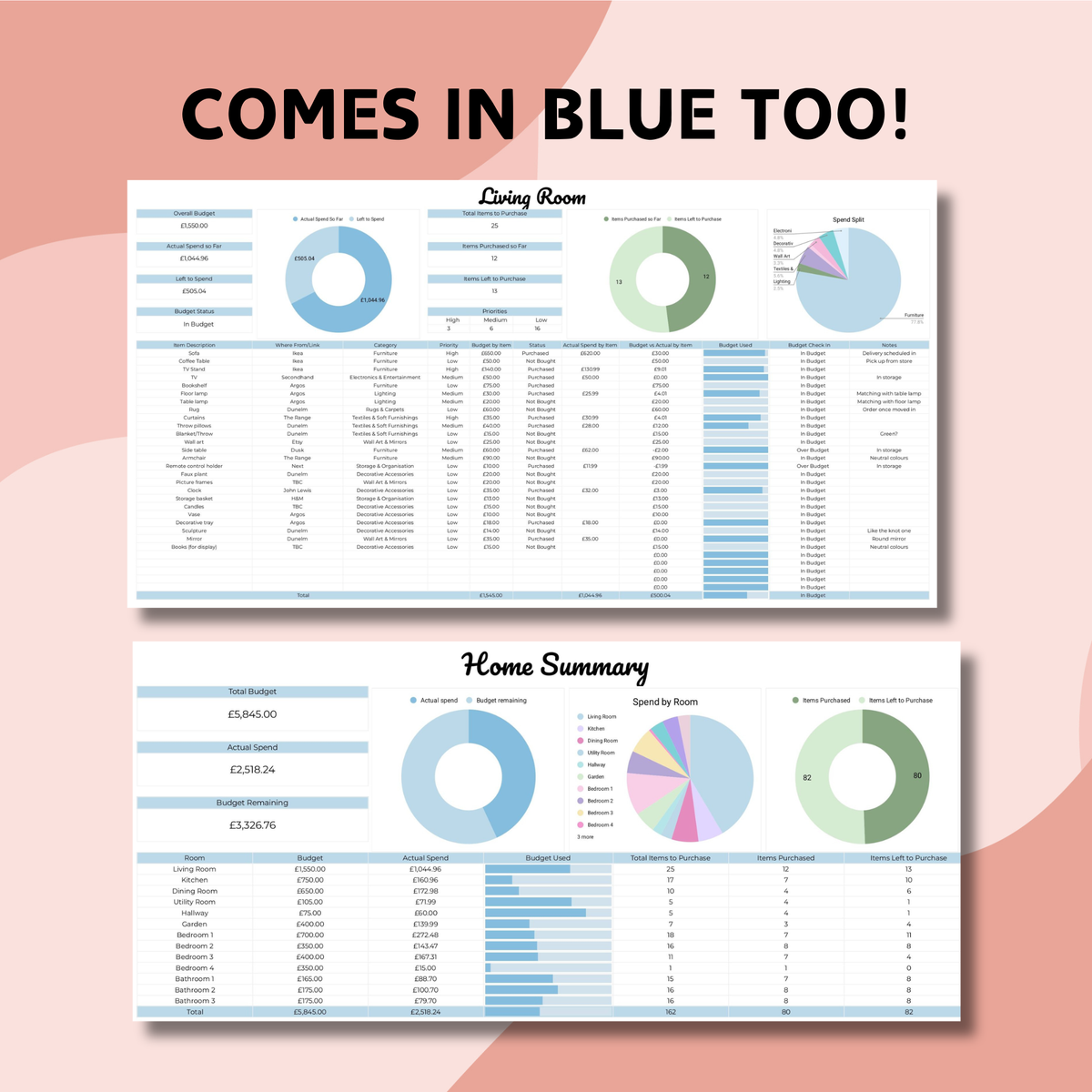 Ultimate Couple's Spreadsheet Bundle - Google Sheets