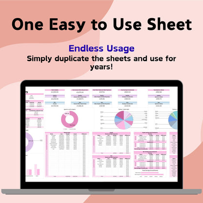Pink Couple's Annual Budget Planner - Google Sheets