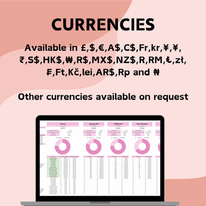 Pink Savings Tracker - Google Sheets
