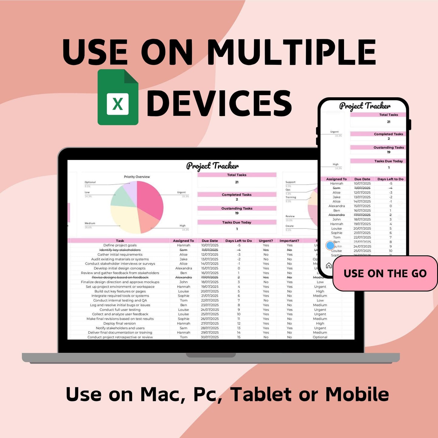 Project Management Tracker Spreadsheet - Google Sheets