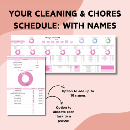 Cleaning & Chores Schedule - Google Sheets