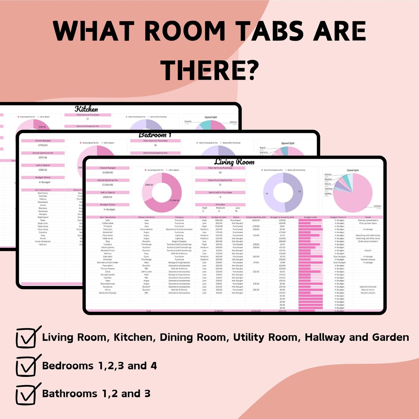 New Home Planner Spreadsheet - Google Sheets