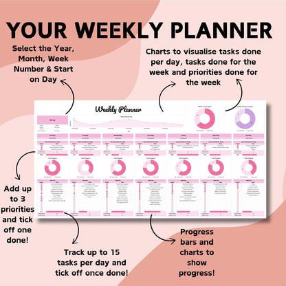 Weekly Planner Spreadsheet - Google Sheets