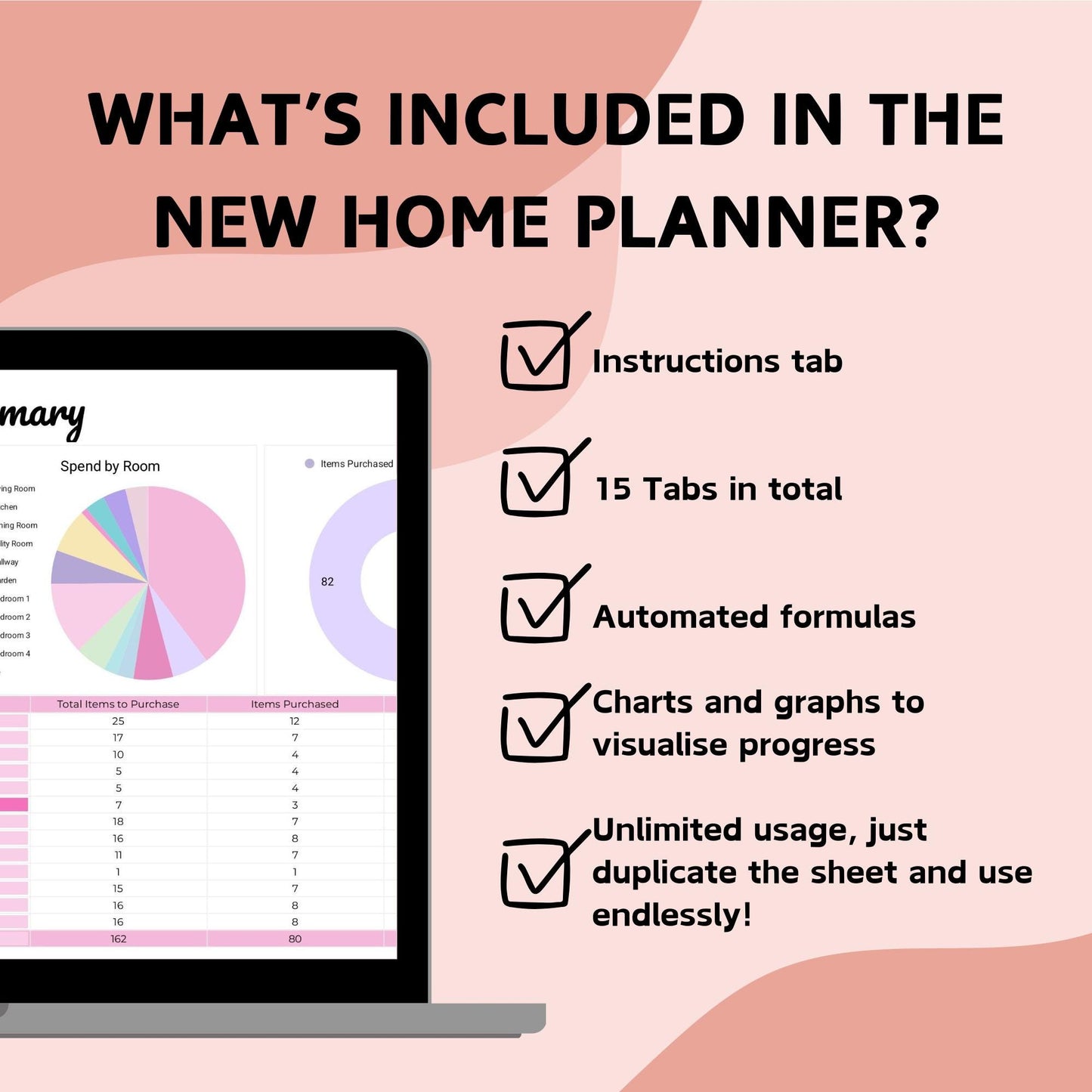 New Home Planner Spreadsheet - Google Sheets