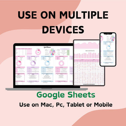 Goal Planner and Monthly Habit Tracker Spreadsheet - Google Sheets