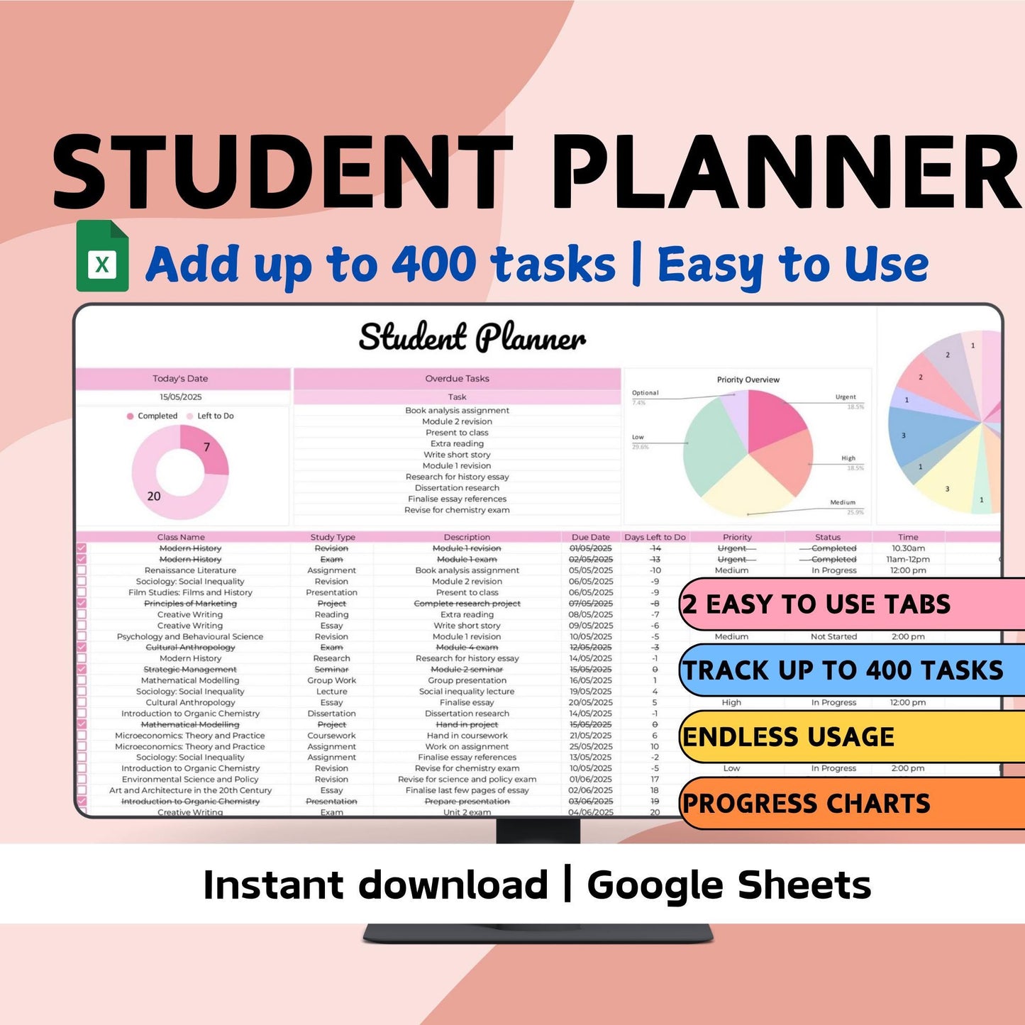 Student Assignment Tracker - Google Sheets