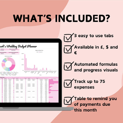 Wedding Budget and Savings Planner - Google Sheets