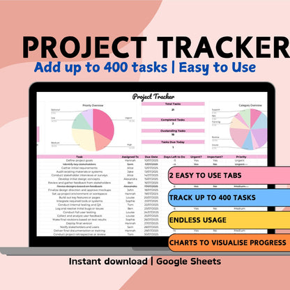 Project Management Tracker Spreadsheet - Google Sheets
